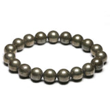 Pyrite Round Beads Stretch Bracelet 6-10mm