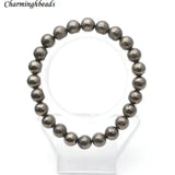 Pyrite 8mm Round Beads Bracelet Stretch Jewelry