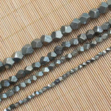 Natural Pyrite Faceted Freeform Loose Beads 15 inch Strand DIY Jewelry Making