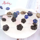 Pyrite Lapis Lazuli Flower Beads 12mm/15mm