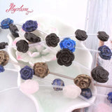 Pyrite Lapis Lazuli Flower Beads 12mm/15mm