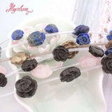 Pyrite Lapis Lazuli Flower Beads 12mm/15mm