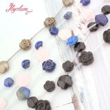 Pyrite Lapis Lazuli Flower Beads 12mm/15mm