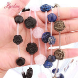 Pyrite Lapis Lazuli Flower Beads 12mm/15mm