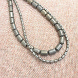 Natural Pyrite Column Beads 15in Strand DIY Jewelry Making
