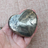 Natural Pyrite Stone Heart Decoration 40-65mm