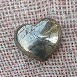 Natural Pyrite Stone Heart Decoration 40-65mm