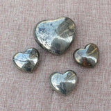 Natural Pyrite Stone Heart Decoration 40-65mm