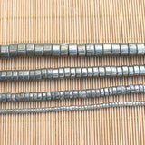 Natural Pyrite Wheel Shape Loose Beads 7.5inch Strand DIY Jewelry Making