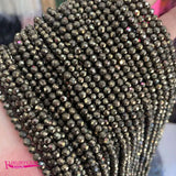 Pyrites Stone Small Beads 2/3/4mm Round Shape