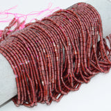 Natural Pyrope Garnet Round Tube Beads 2.5x3.5mm