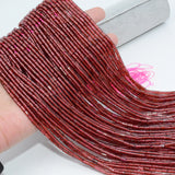Natural Pyrope Garnet Round Tube Beads 2.5x3.5mm
