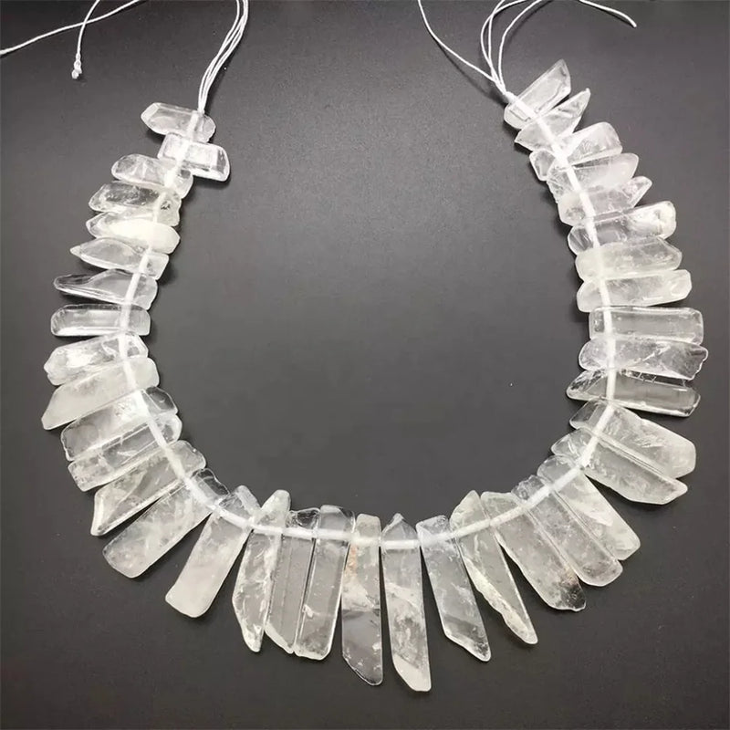 Natural Crystal DIY Beaded Irregular Loose Beads Ore Pendant Necklace