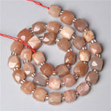 Natural Faceted Cube Sunstone Beads for Jewelry Making