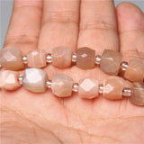 Natural Faceted Cube Sunstone Beads for Jewelry Making