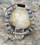 Natural Quartz Agates Beads Bracelet Adjustable