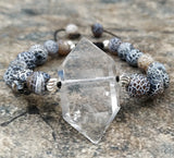 Natural Quartz Agates Beads Bracelet Adjustable