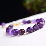 Natural Quartz Crystal Amethysts Women Bracelets Healing Balance Nuggets