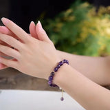 Natural Quartz Crystal Amethysts Women Bracelets Healing Balance Nuggets