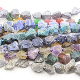 Natural Quartz Crystal Rough Nuggets Beads Personalized Necklace
