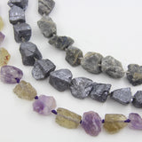 Natural Quartz Crystal Rough Nuggets Beads Personalized Necklace