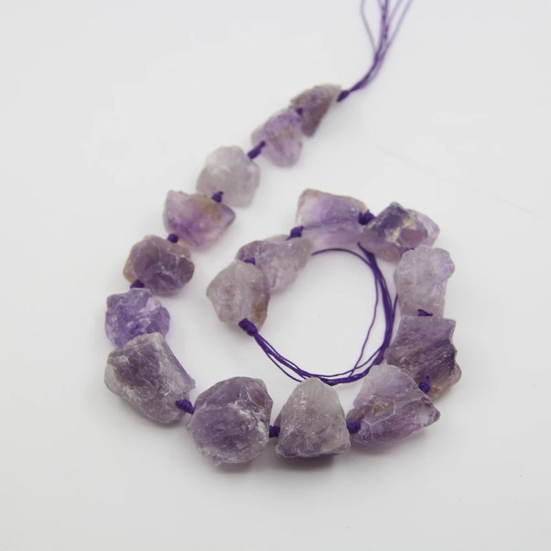 Natural Quartz Crystal Rough Nuggets Beads Personalized Necklace