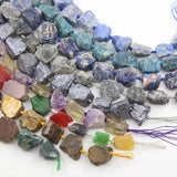 Natural Quartz Crystal Rough Nuggets Beads Personalized Necklace