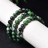 Quartz Ruby Ziosite Bracelet Healing Charm 8mm