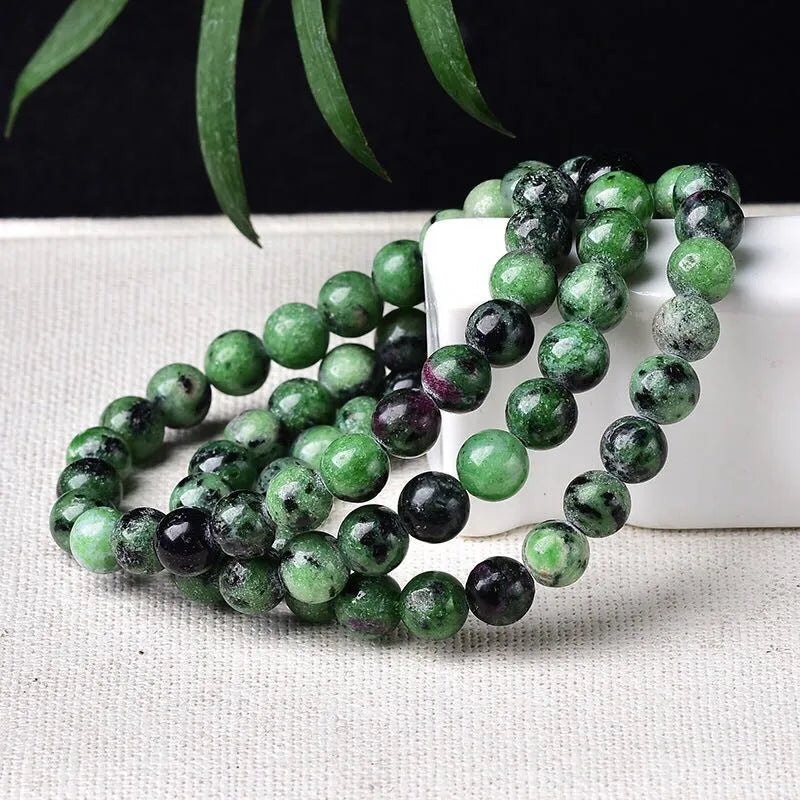 Quartz Ruby Ziosite Bracelet Healing Charm 8mm