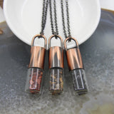 Natural Quartz Crystal Chip Beads Perfume Roller Bottle Pendant