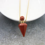 Quartz Crystal Faceted Point Pendulum Perfume Bottle Pendant Necklace