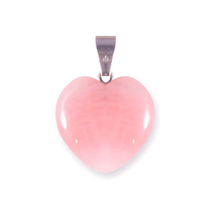 10pcs Natural Quartz Crystal Heart Stone Pendant Necklace DIY 20mm Charms