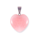 10pcs Natural Quartz Crystal Heart Stone Pendant Necklace DIY 20mm Charms