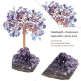 Quartz Crystal Money Tree & Amethyst Cluster Base Luck Wealth Fengshui Decor