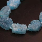 12pcs Natural Quartz Geode Drusy Slab Beads Agates Crystal Druzy Slice Pendants