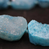 12pcs Natural Quartz Geode Drusy Slab Beads Agates Crystal Druzy Slice Pendants