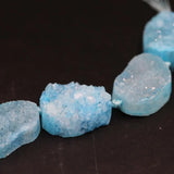 12pcs Natural Quartz Geode Drusy Slab Beads Agates Crystal Druzy Slice Pendants