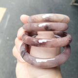 Natural Quartz Jade Bangles for Women Hand-Carved Lucky Amulet