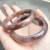 Natural Quartz Jade Bangles for Women Hand-Carved Lucky Amulet