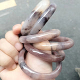 Natural Quartz Jade Bangles for Women Hand-Carved Lucky Amulet
