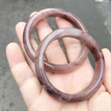 Natural Quartz Jade Bangles for Women Hand-Carved Lucky Amulet
