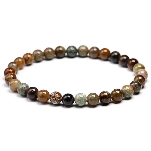 Quartz Snakeskin Stone Beads Bracelet DIY Charms Men Women