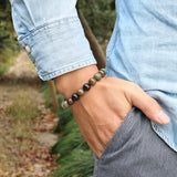 Quartz Snakeskin Stone Beads Bracelet DIY Charms Men Women