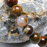 Quartz Snakeskin Stone Beads Bracelet DIY Charms Men Women