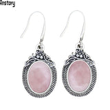 Vintage Natural Stone Amethysts Earrings for Women