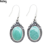 Vintage Natural Stone Amethysts Earrings for Women