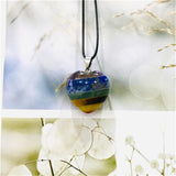 Natural Quartz Mixed 7 Chakra Pendant Heart Healing Crystal