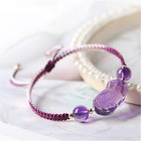 Natural Quartz Pixiu Bracelet Amethyst Rose Quartz Bangle