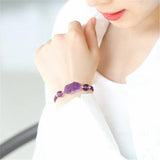 Natural Quartz Pixiu Bracelet Amethyst Rose Quartz Bangle