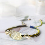 Natural Quartz Pixiu Bracelet Amethyst Rose Quartz Bangle